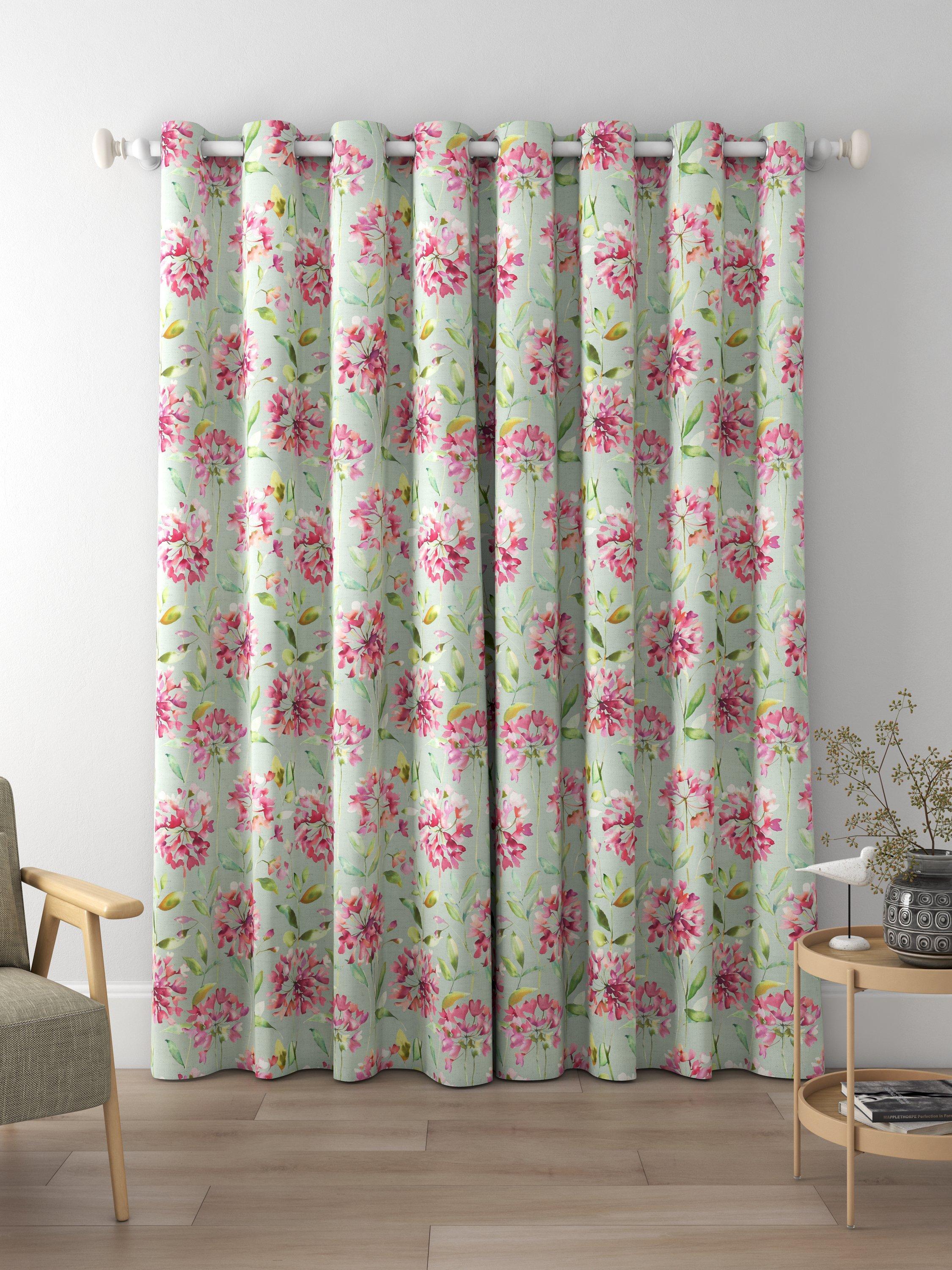 Voyage Clovelly Made to Measure Curtains, Raspberry Slate