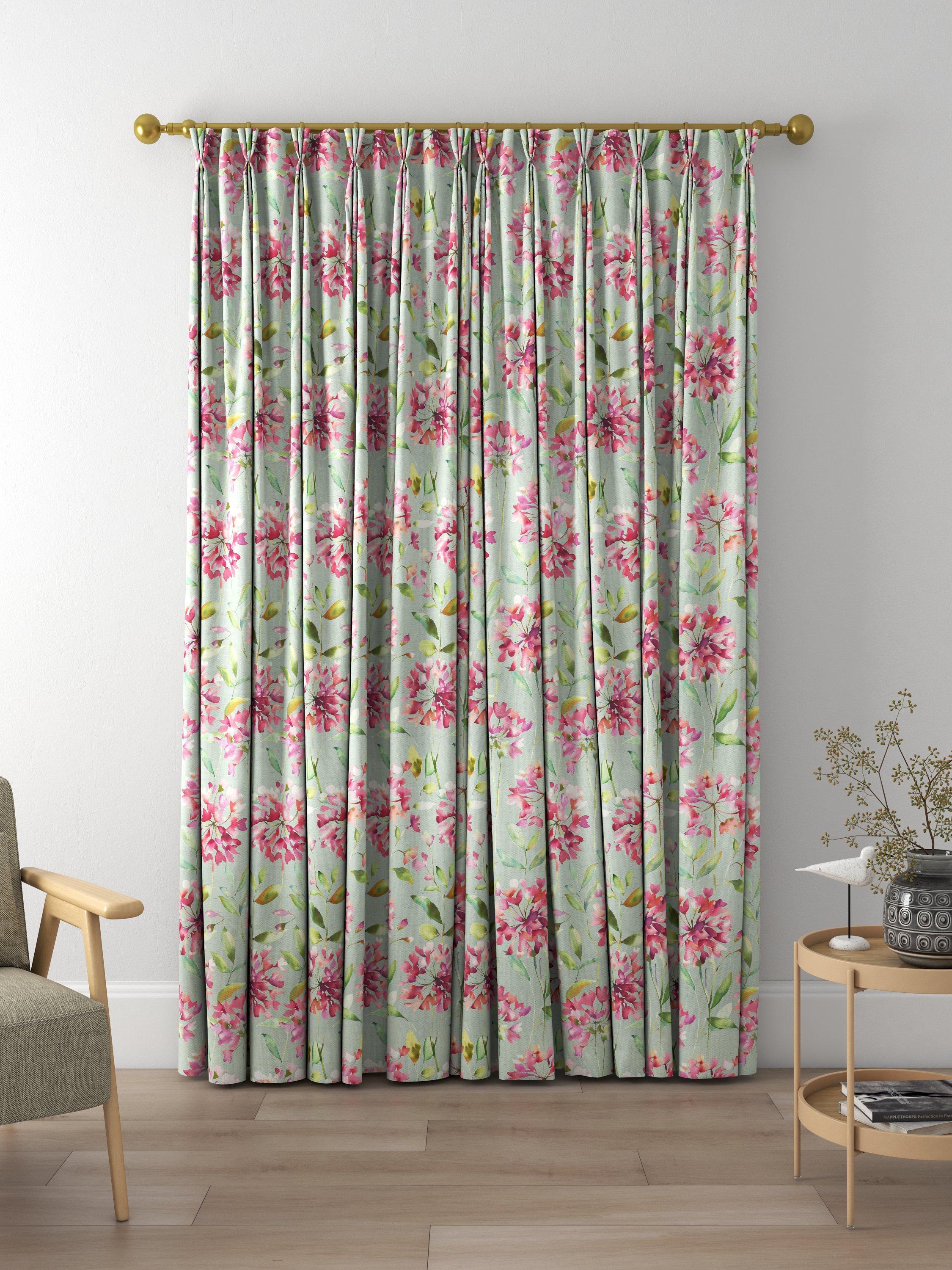 Voyage Clovelly Made to Measure Curtains, Raspberry Slate