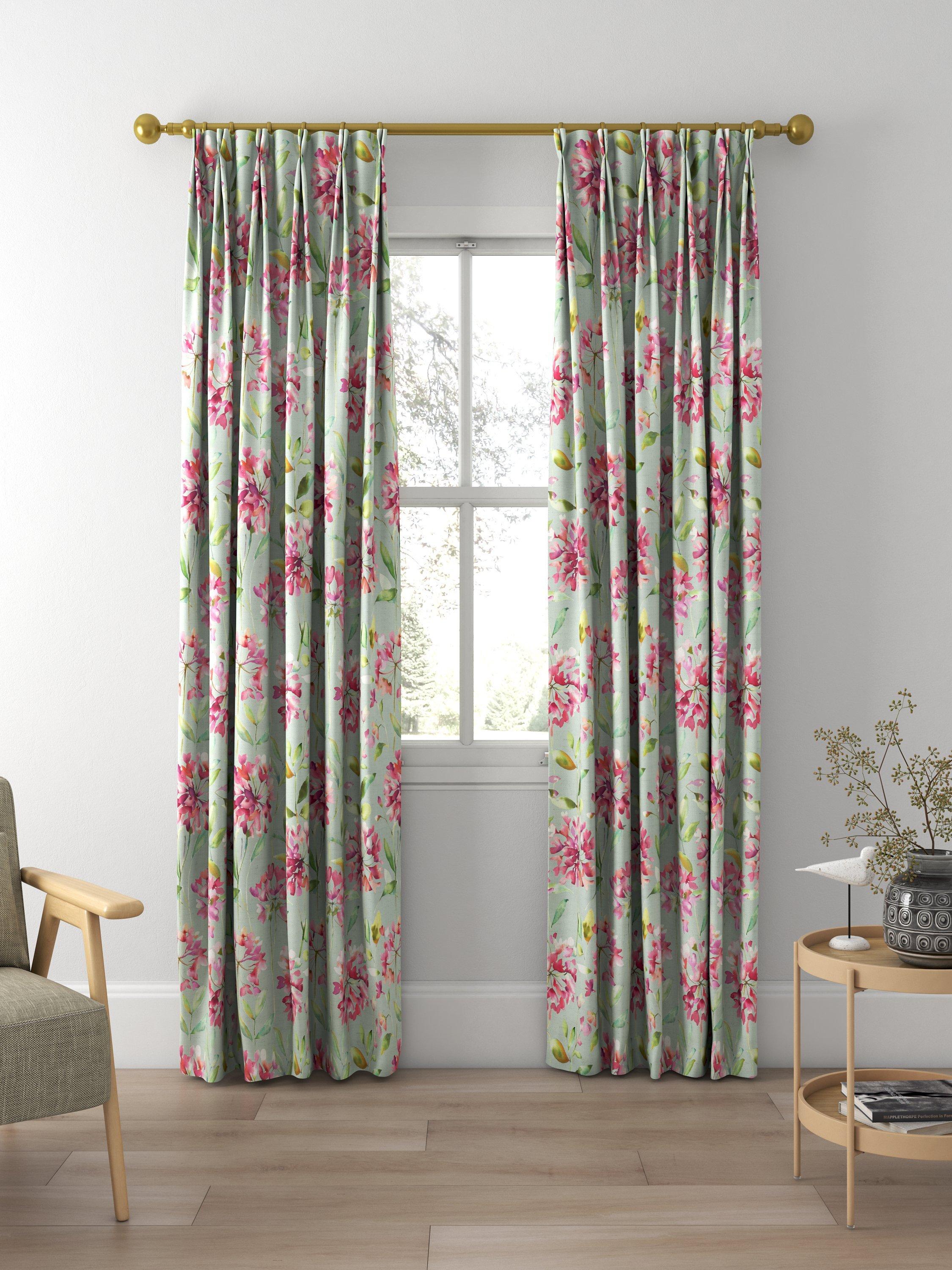 Voyage Clovelly Made to Measure Curtains, Raspberry Slate