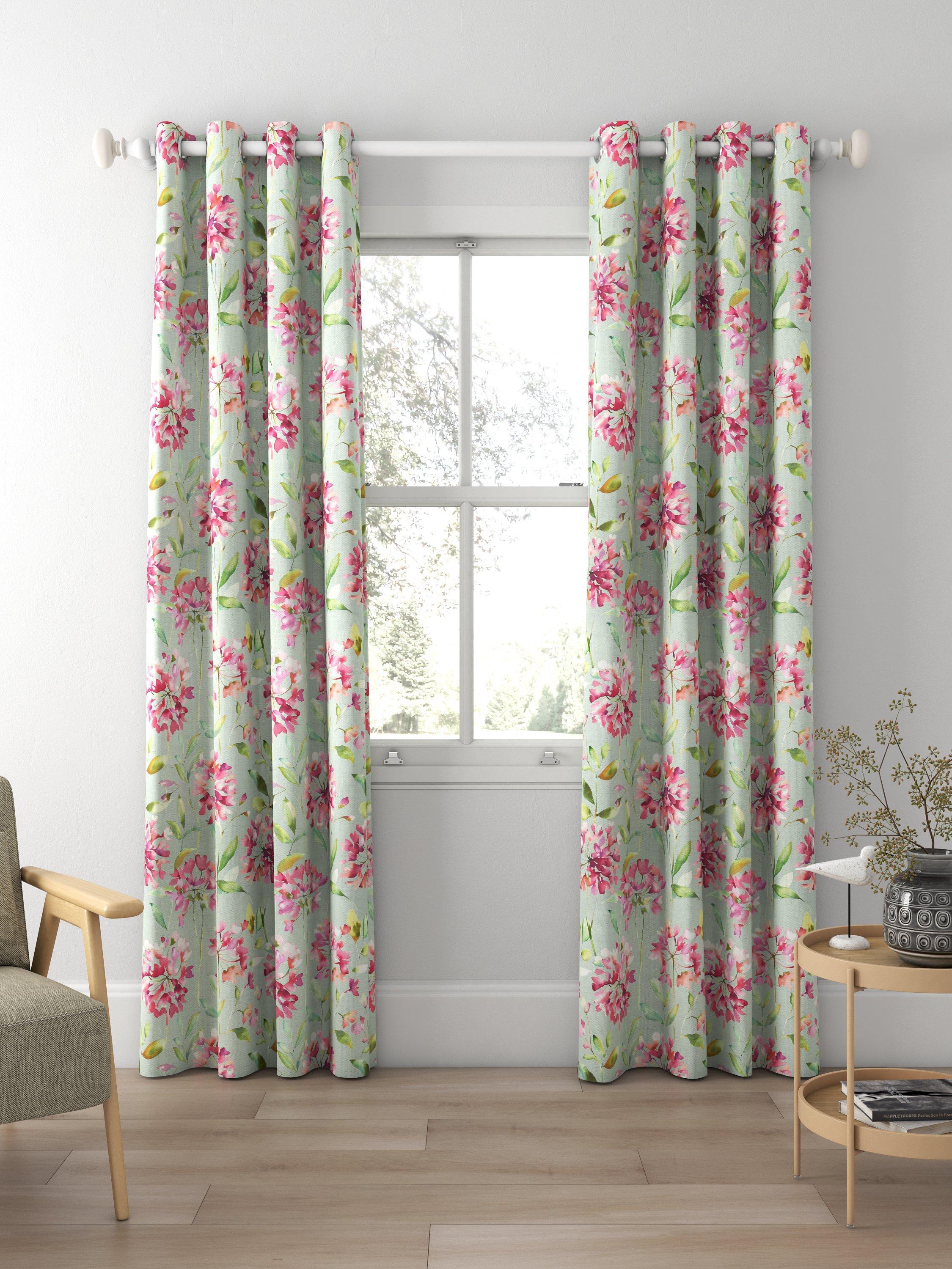Voyage Clovelly Made to Measure Curtains, Raspberry Slate