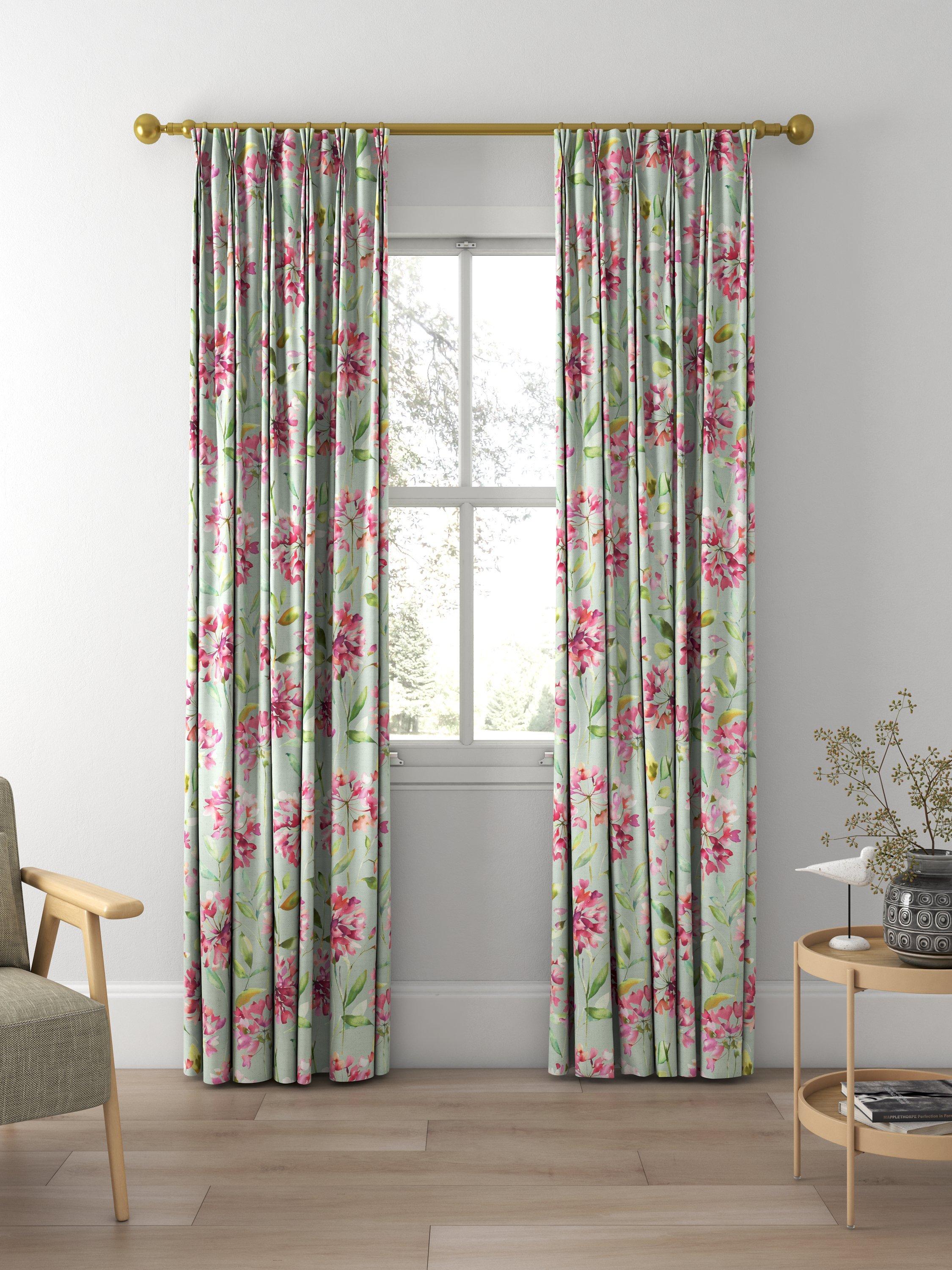 Voyage Clovelly Made to Measure Curtains, Raspberry Slate