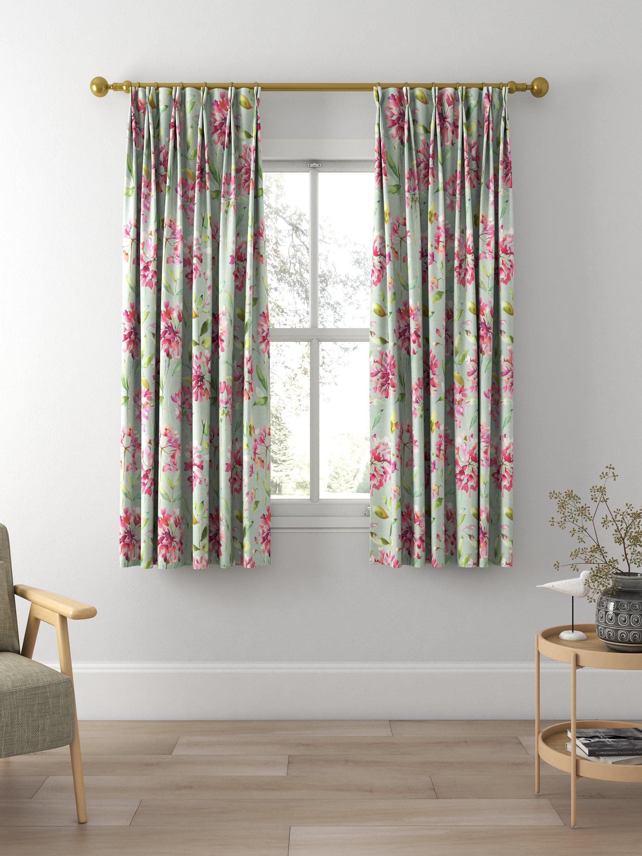 Voyage Clovelly Made to Measure Curtains, Raspberry Slate