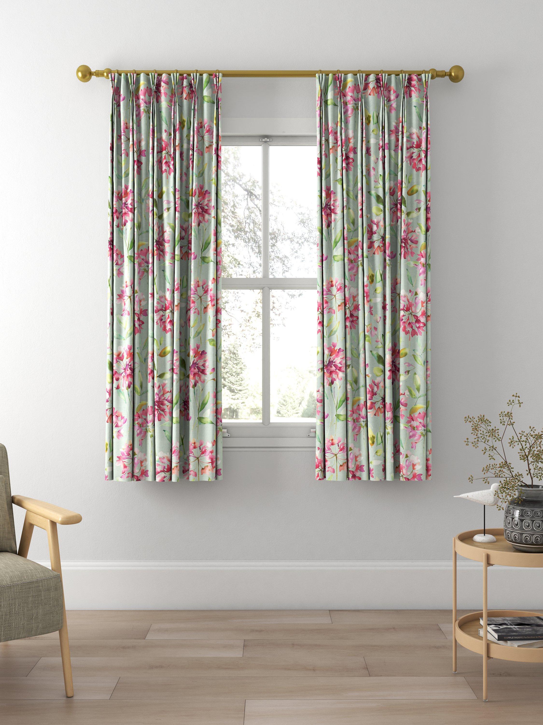 Voyage Clovelly Made to Measure Curtains, Raspberry Slate