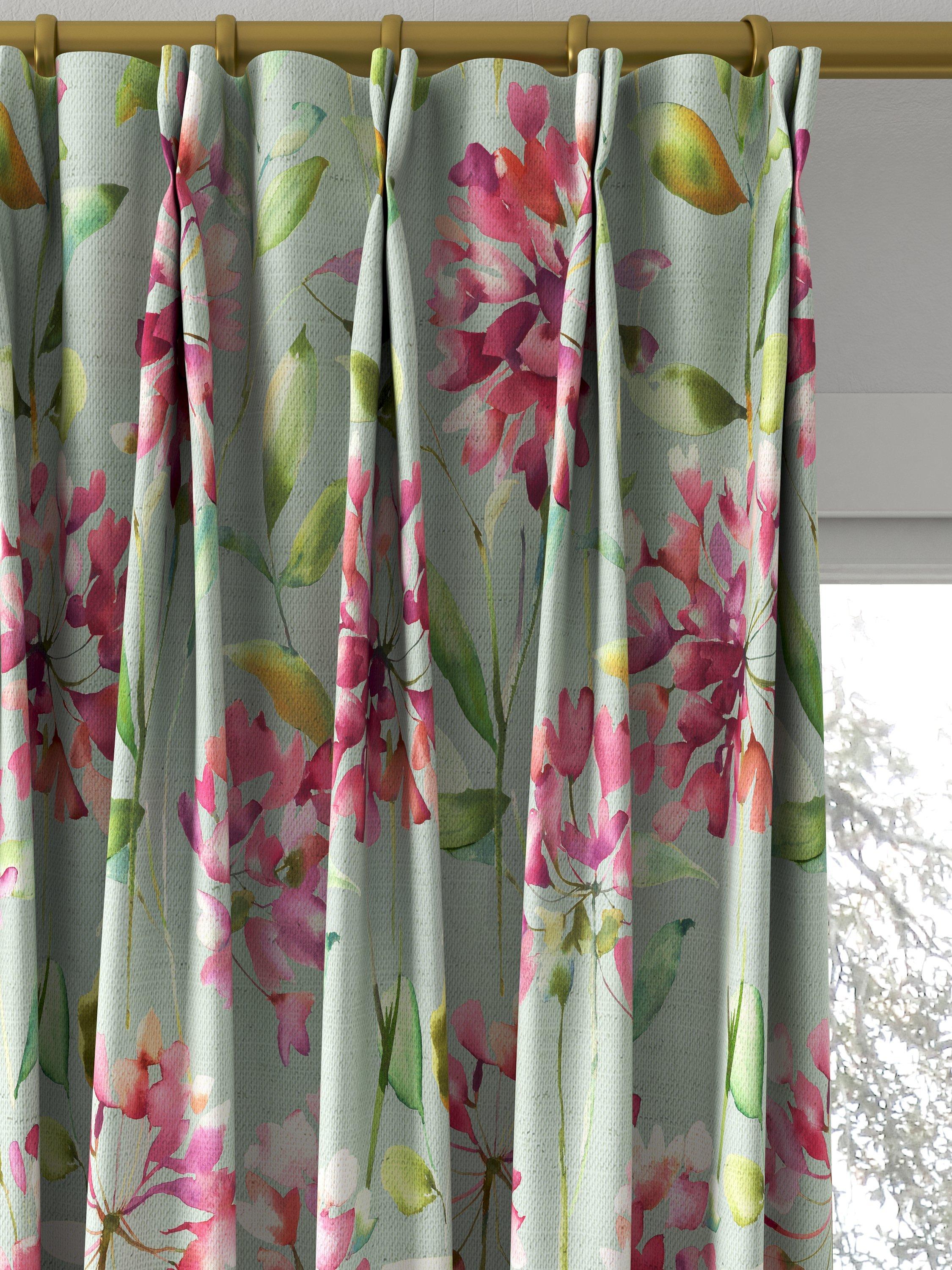 Voyage Clovelly Made to Measure Curtains, Raspberry Slate