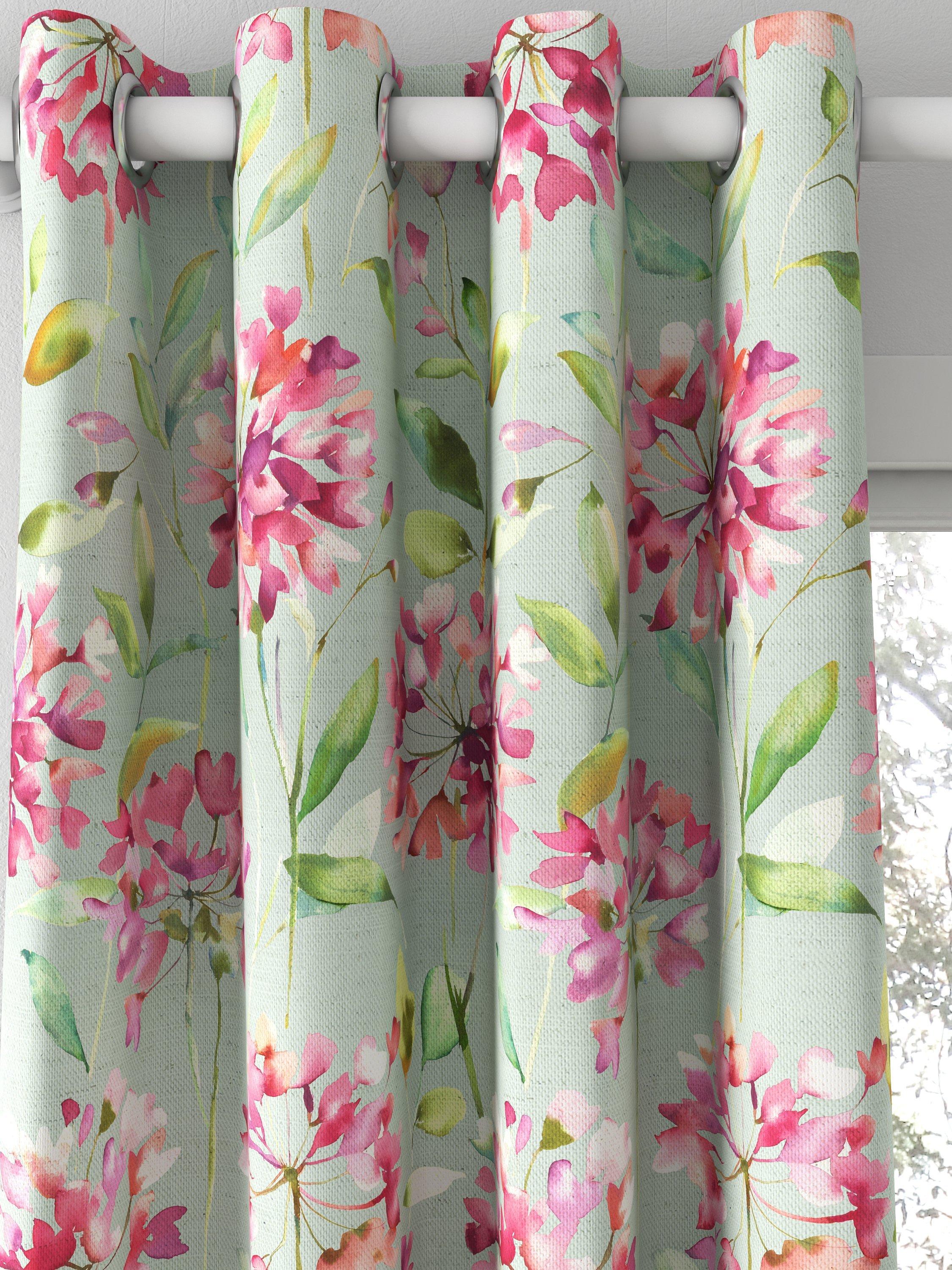 Voyage Clovelly Made to Measure Curtains, Raspberry Slate