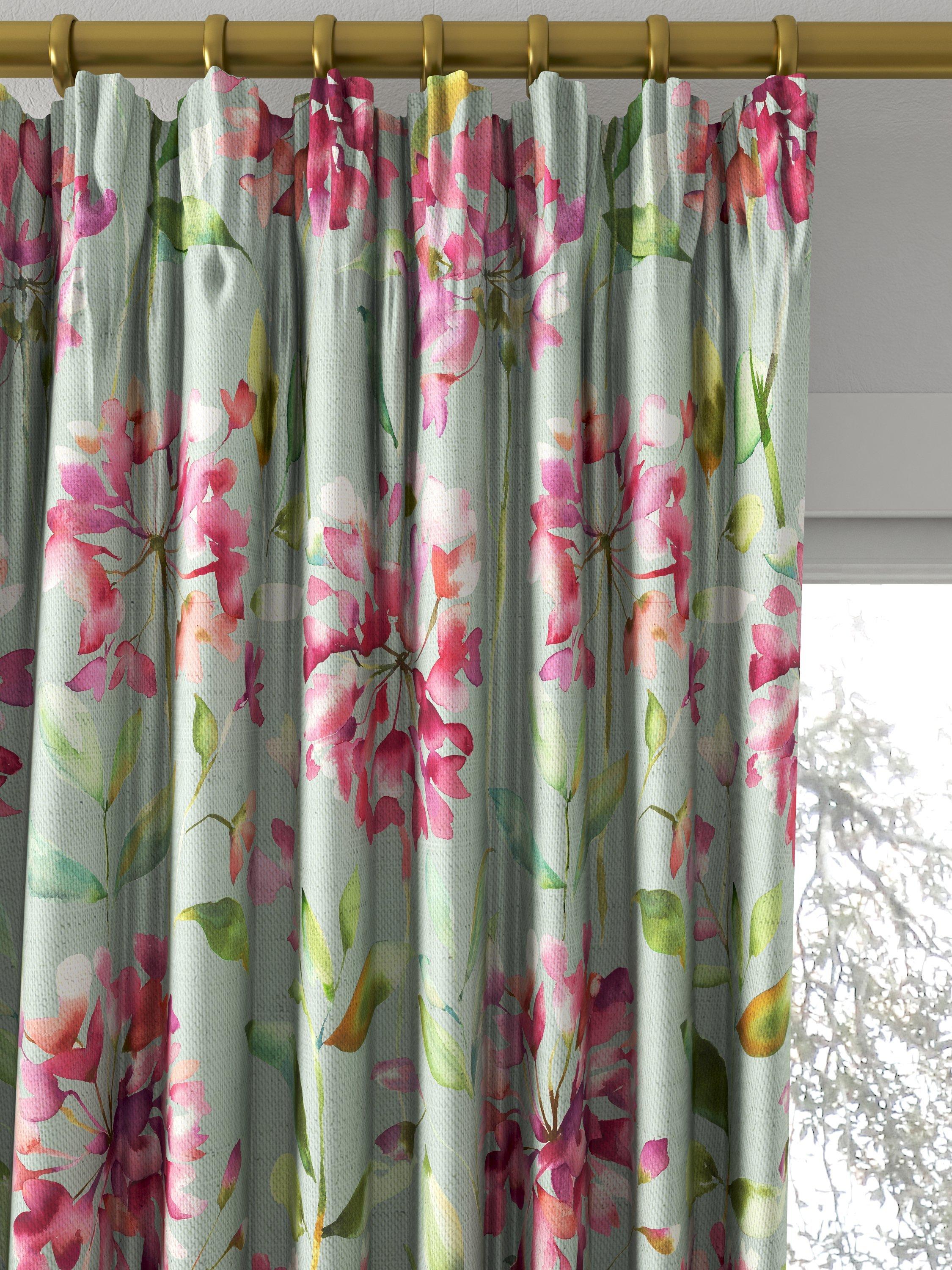 Voyage Clovelly Made to Measure Curtains, Raspberry Slate