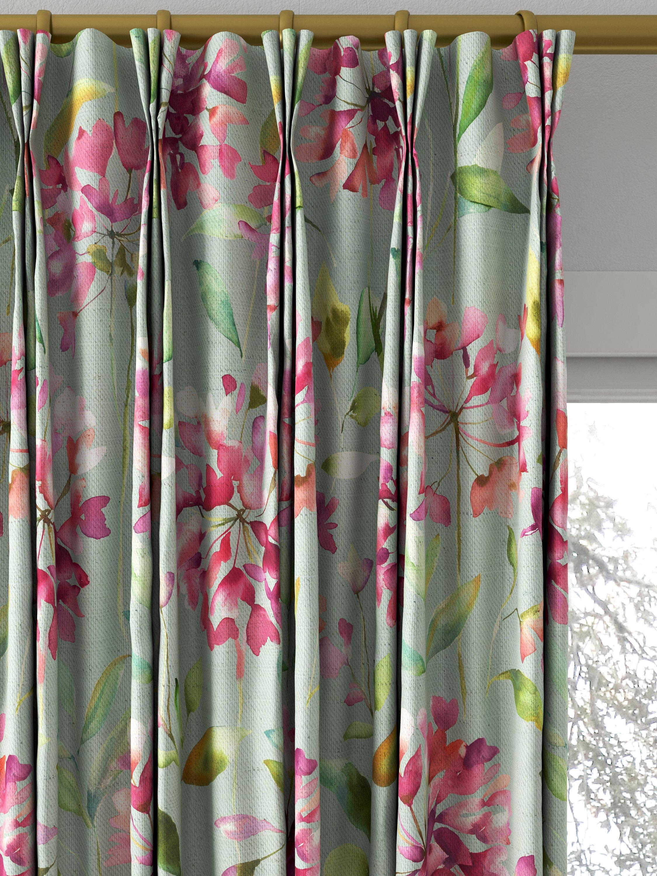 Voyage Clovelly Made to Measure Curtains, Raspberry Slate