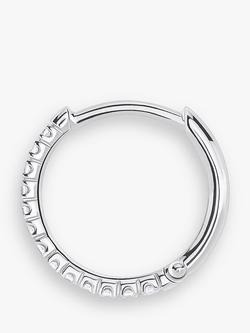THOMAS SABO Cubic Zirconia Single Ear Hoop Earring, Silver - view 2, Silver
