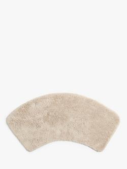 John Lewis Micro-Fresh Deep Pile Curve Bath Mat, Stone