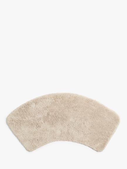 John Lewis Micro-Fresh Deep Pile Curve Bath Mat, Stone