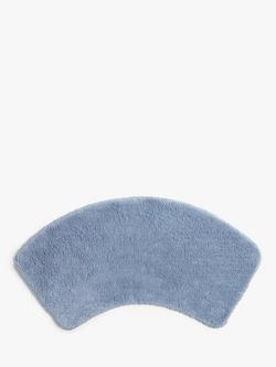 John Lewis Micro-Fresh Deep Pile Curve Bath Mat, Pacific