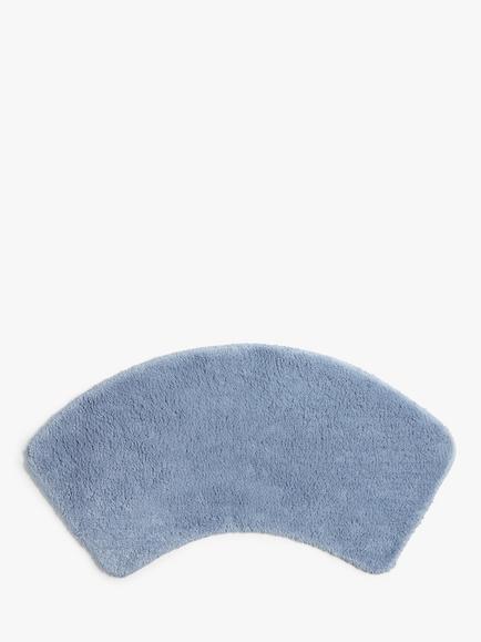 John Lewis Micro-Fresh Deep Pile Curve Bath Mat, Pacific
