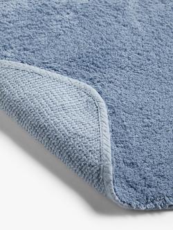 John Lewis Micro-Fresh Deep Pile Curve Bath Mat - view 2, Pacific