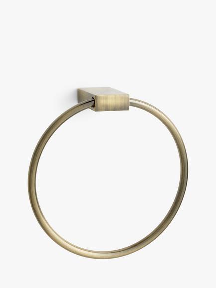 John Lewis Opus Towel Ring, Brass