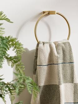 John Lewis Opus Towel Ring - view 2, Brass