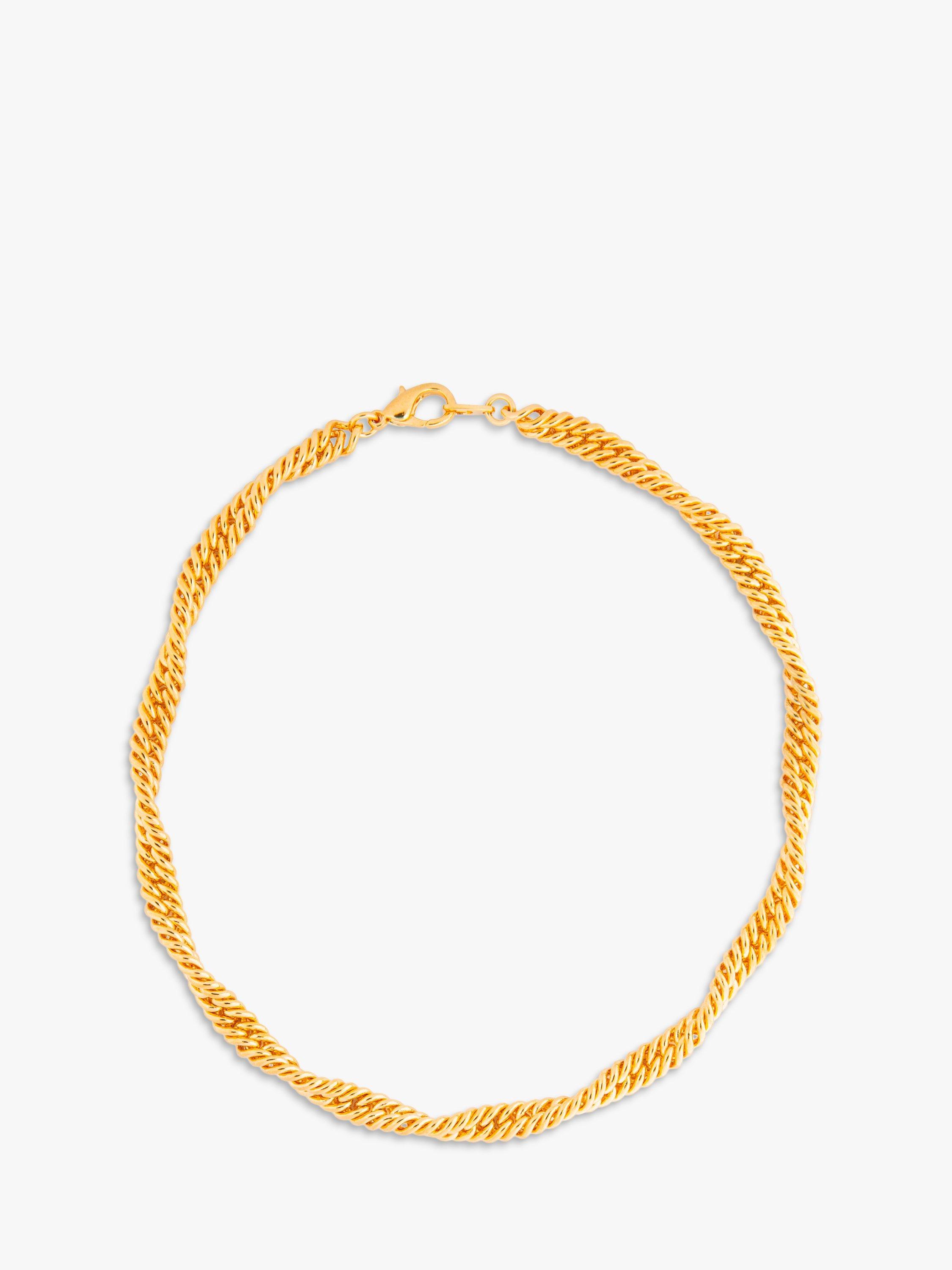 Product image 1 of 1, which shows Eclectica Pre-Loved 22ct Gold Plated Twisted Bracelet, Dated Circa 1980s, Gold