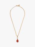 Eclectica Pre-Loved 22ct Gold Plated Swarovski Crystal Pendant Necklace, Dated Circa 1990s, Gold/Peach