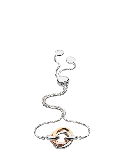 Kit Heath Bevel Cirque Trilogy Chain Bracelet, Multi, Sterling Silver