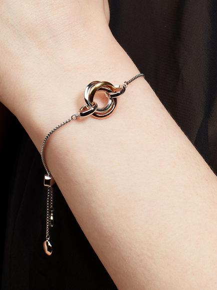 Kit Heath Bevel Cirque Trilogy Chain Bracelet, Multi - view 2, Sterling Silver