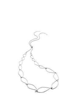 Kit Heath Entwine Twine Twist Statement Necklace, Silver, Silver