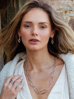 Kit Heath Entwine Twine Twist Statement Necklace, Silver - view 2, Silver