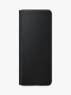 Samsung Galaxy Z Fold3 Leather Cover, Black, Black