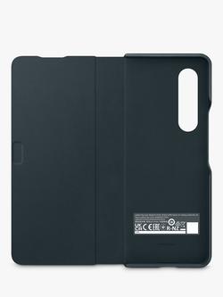Samsung Galaxy Z Fold3 Leather Cover, Black - view 2, Black