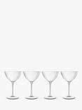 Luigi Bormioli Optica Fluted Martini Glass, Set of 4, 220ml, Clear