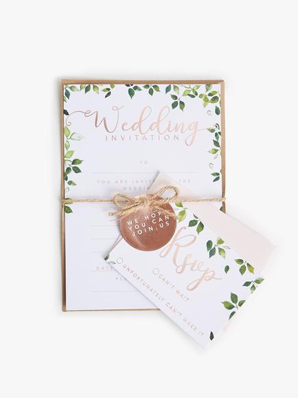 John Lewis Rose Wedding Invitations, Multi, Pack of 10 - view 2, Multi
