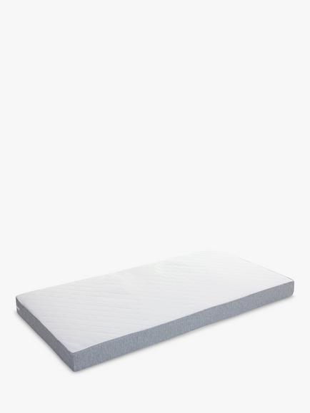 Kub Cool EcoFlow Cotbed Mattress, 140 x 70cm, White/Grey