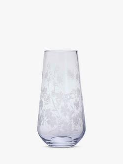 Dartington Crystal Bloom Potentilla Tapered Vase, H26cm, Clear, Clear