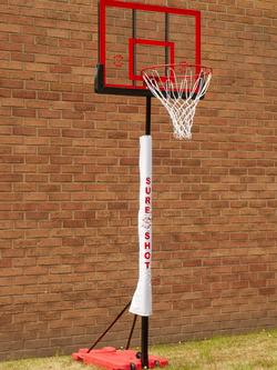 Sure Shot Slimline Acrylic Junior Basketball Hoop, Red/White