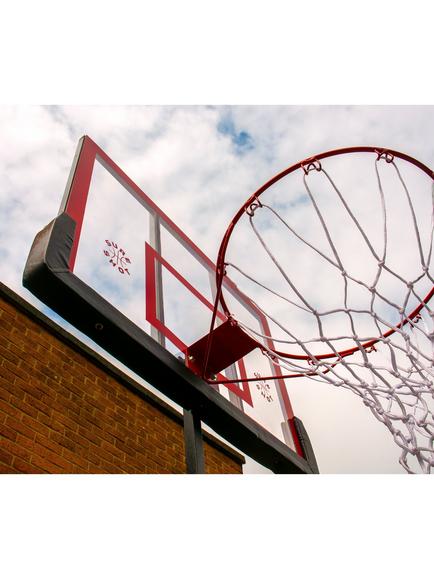 Sure Shot Slimline Acrylic Junior Basketball Hoop - view 2, Red/White