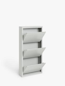 John Lewis Fold Out 3 Tier Shoe Rack - view 2, Grey