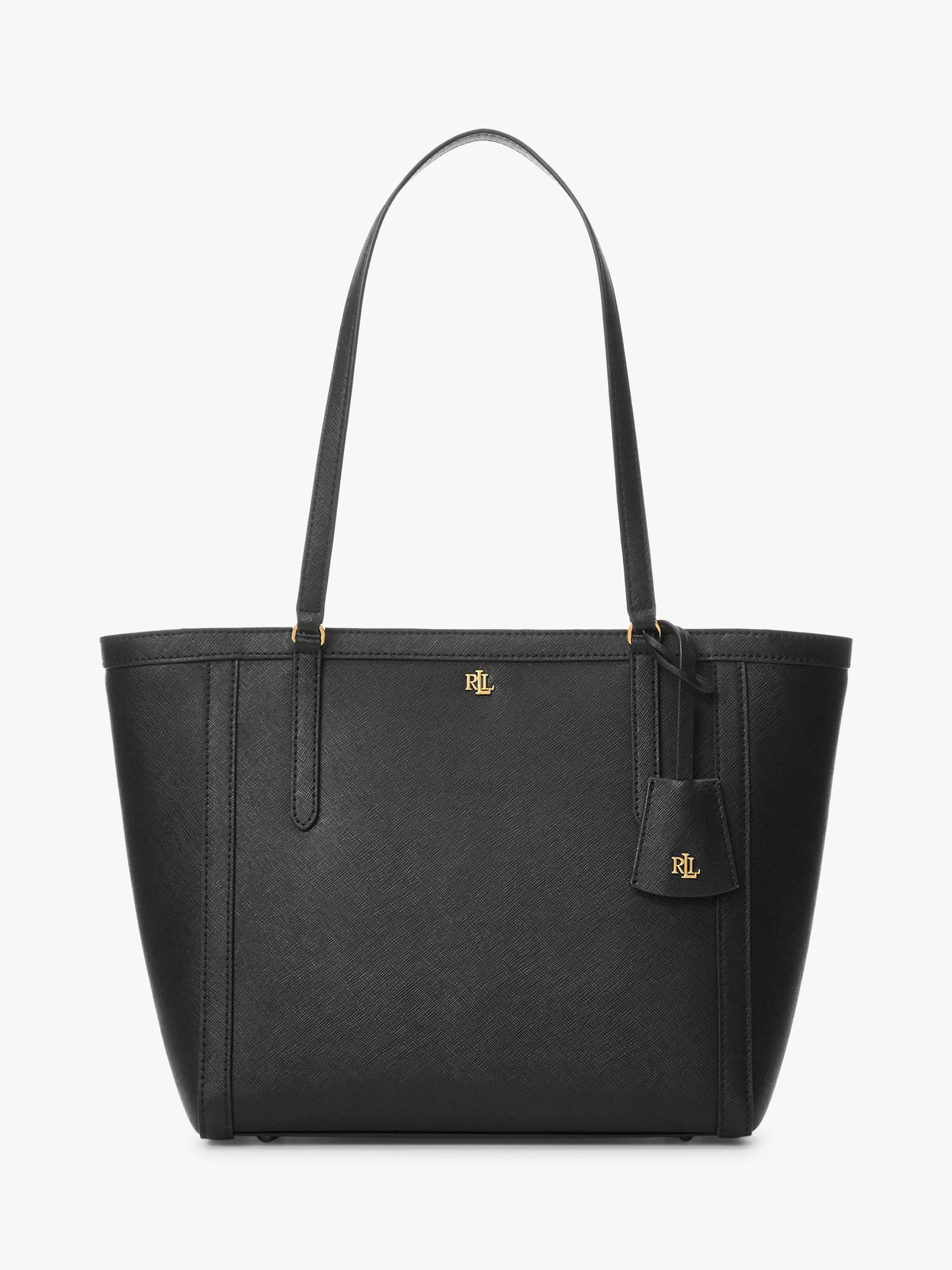 Lauren Ralph Lauren Clare Leather Tote Bag, Black
