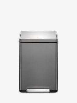 EKO X Cube Pedal Bin, Dark Grey, 45L, Dark Grey