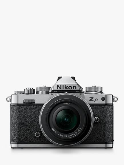 Nikon Z fc Compact System Camera with 16-50mm VR Lens, 4K UHD, 20.9MP, Wi-Fi, Bluetooth, OLED EVF, 3" Vari-Angle Touch Screen, Black