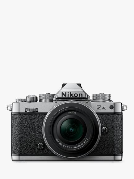 Nikon Z fc Compact System Camera with 16-50mm & 50-250mm VR Lenses, 4K UHD, 20.9MP, Wi-Fi, Bluetooth, OLED EVF, 3" Vari-Angle Touch Screen, Double Lens Kit, Black
