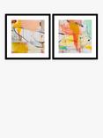 John Lewis Natasha Barnes 'Retrospect' Framed Print & Mount, Set of 2, 61.5 x 61.5cm, Yellow/Multi