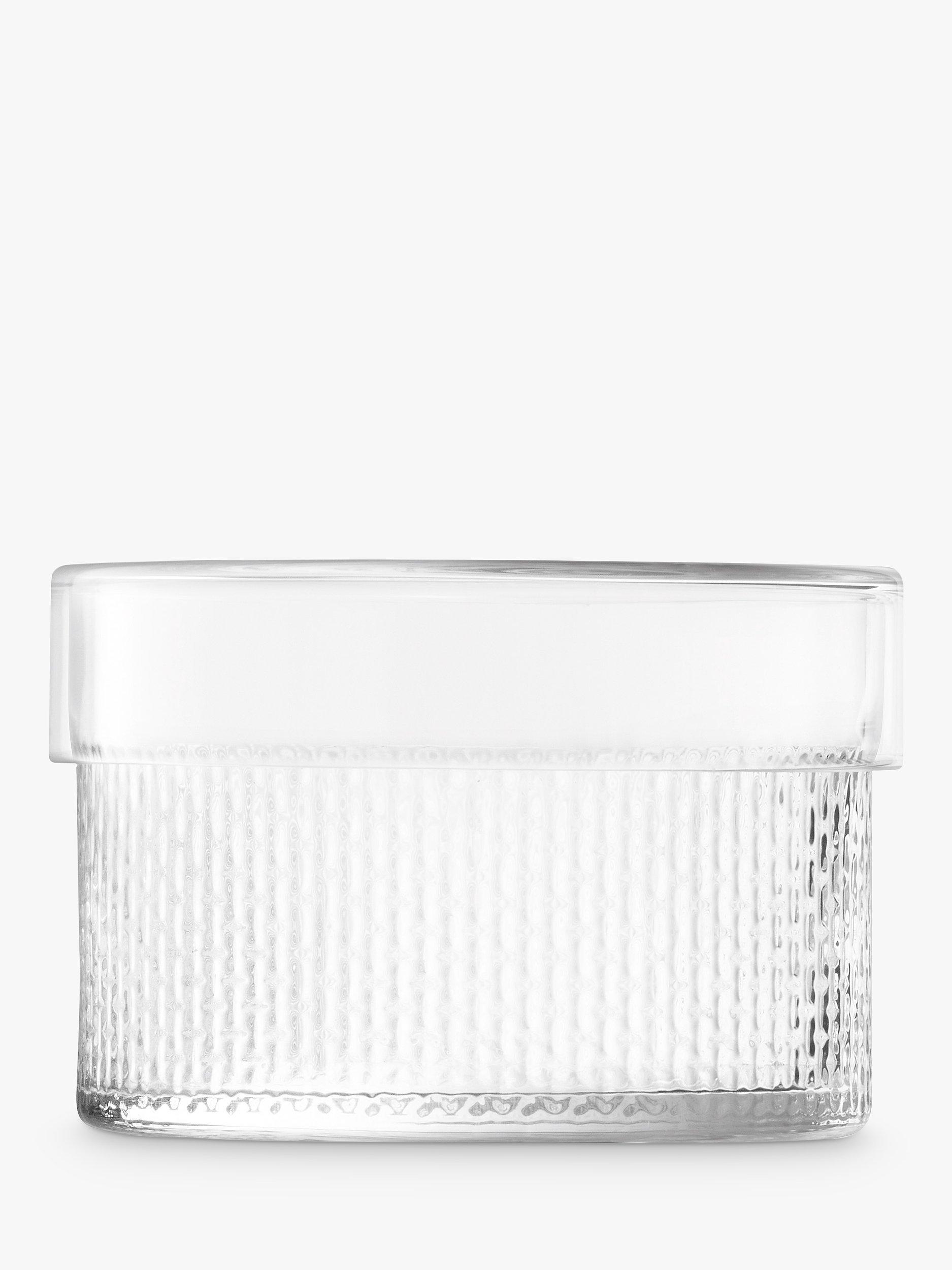 LSA International Wicker Glass Storage Container & Lid, 19cm, Clear