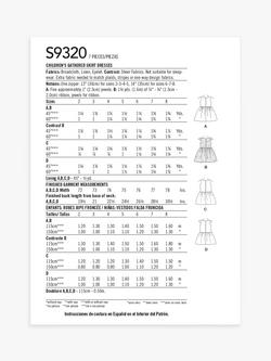 Simplicity Child's Gathered Skirt Dress Sewing Pattern, SS9320 - view 2, 