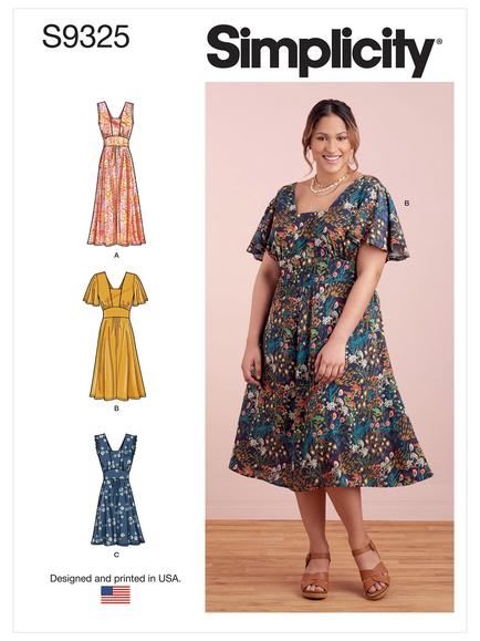 Simplicity Plus Size Relaxed Over the Head Dress, S9325, 