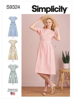 Simplicity Misses' Patch Pocket Dress Sewing Pattern, S9324, 