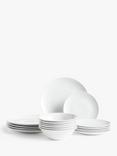 John Lewis Porcelain Dinnerware Set, 12 Piece, White