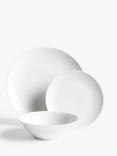 John Lewis Porcelain Dinnerware Set, 12 Piece, White