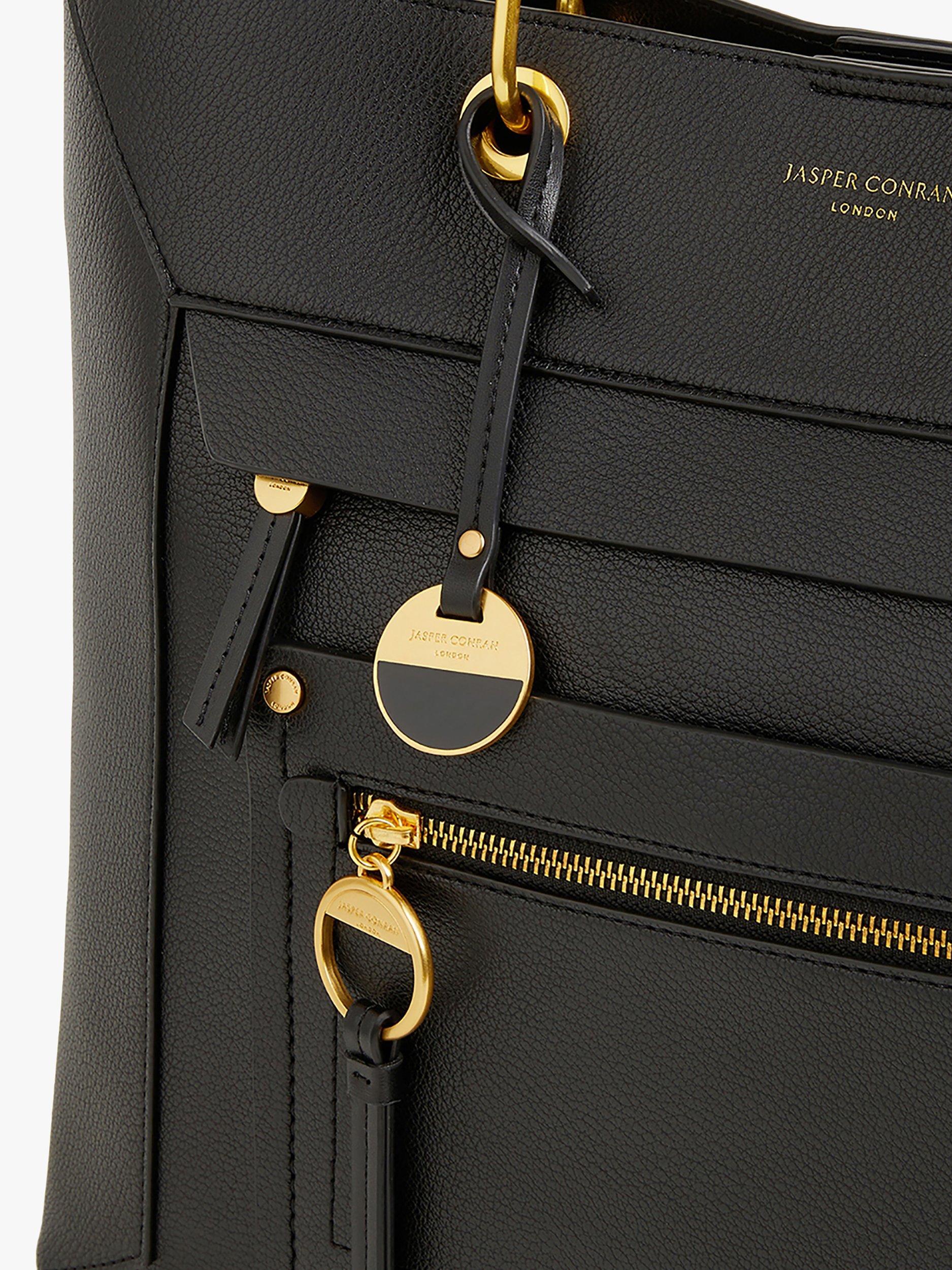 Product image 5 of 5, which shows Jasper Conran London Agatha Shopper Bag, Black