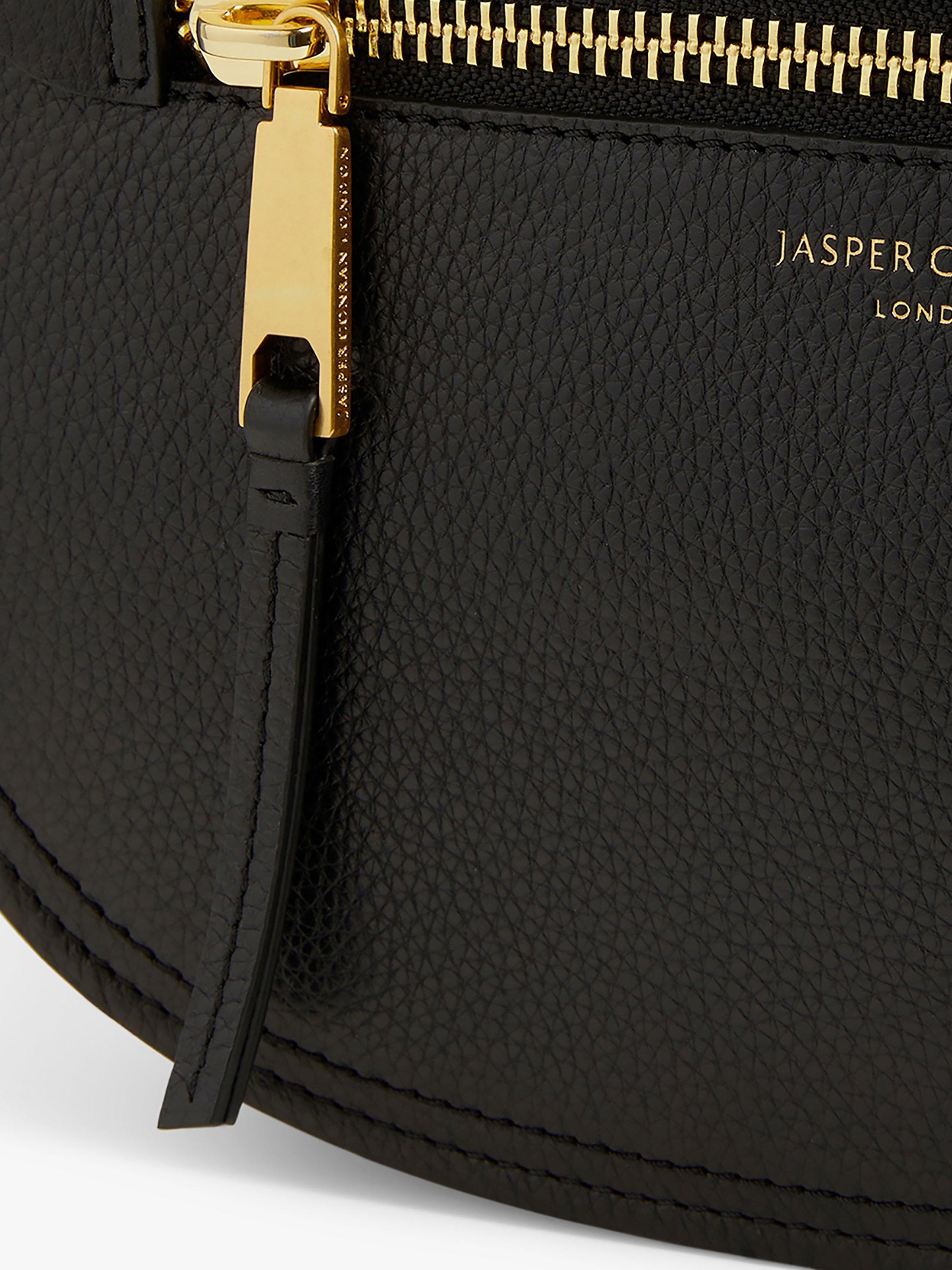 Product image 5 of 5, which shows Jasper Conran London Ada Leather Saddle Bag, Black