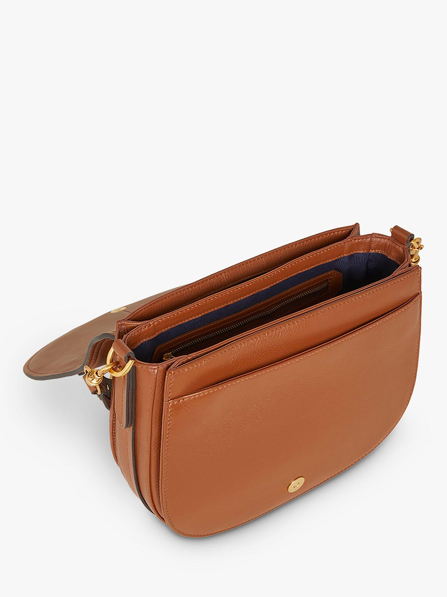 Product image 2 of 5, which shows Jasper Conran London Ada Leather Saddle Bag, Tan