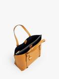 Jasper Conran London Alexis Cross Hatch Leather Grab Tote Bag, Mustard