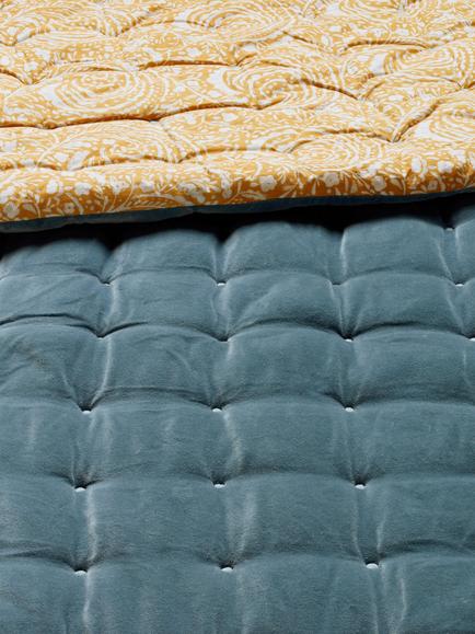 John Lewis Baxter Swirl Cotton Velvet Quilt, Multi - view 2, Multi